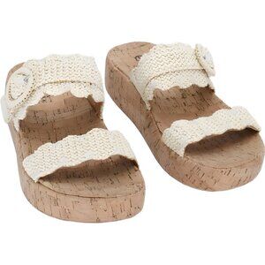 Earth Women's Subtle Woven Slide Ivory - US 6.5M